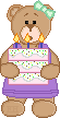 bear with cake