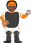Cute Orange Baseball Boy Catcher