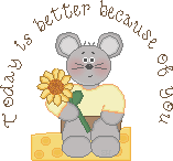 mouse with sunflower